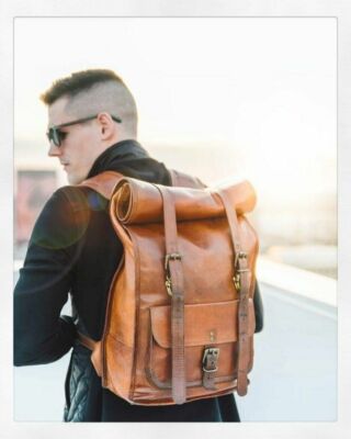Neu Echt Leder umhängetasche vintage leather Backpack Rucksack beutel tasche