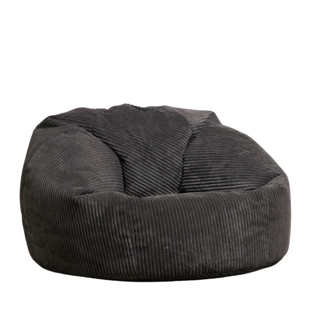 icon Soul Classic Cord Bean Bag Chair - Charcoal Grey