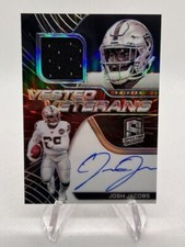 2020 Panini Spectra Josh Jacobs Vested Veterans on Card Auto /35