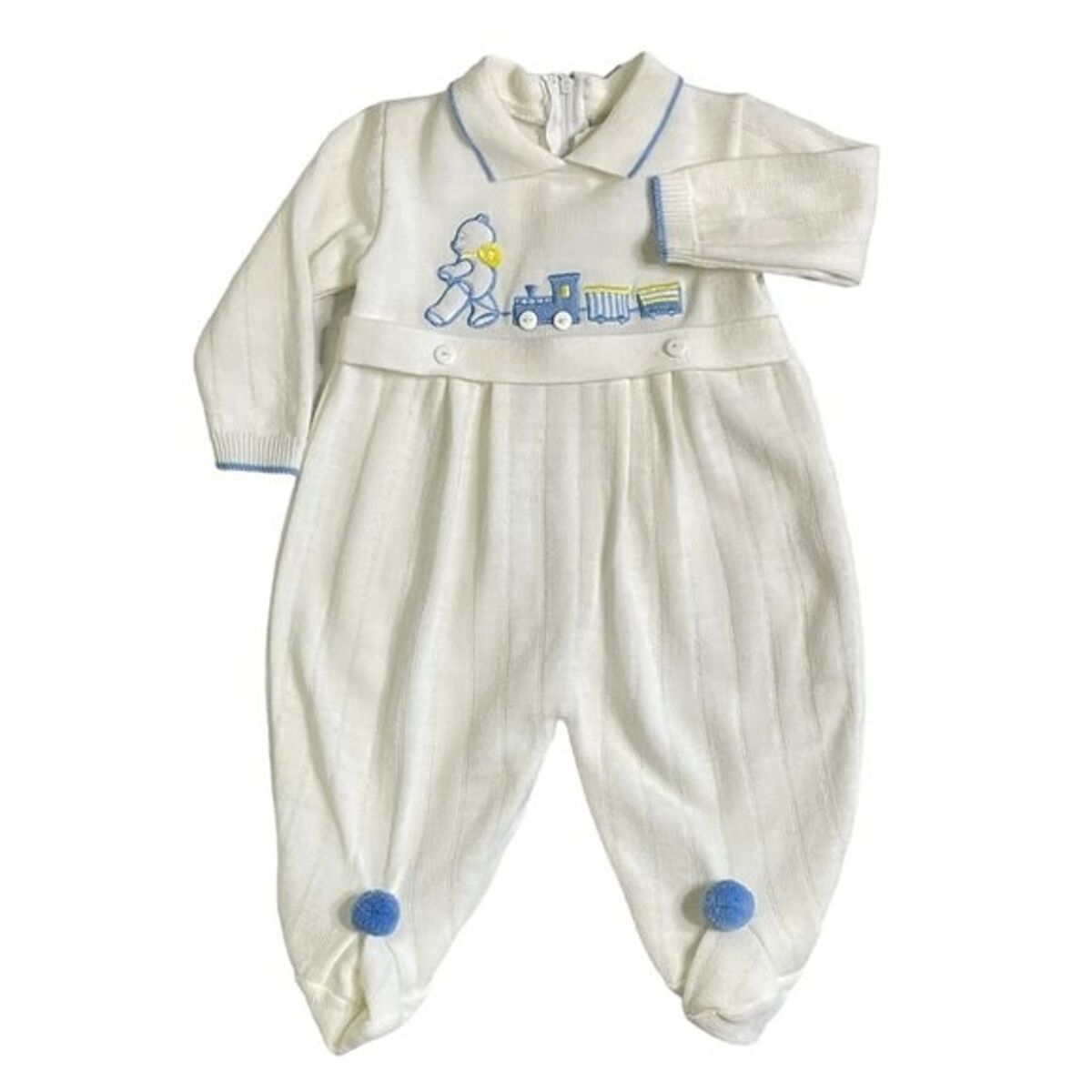 Baby Dior Vintage Teddy Bear Train Knit One Piece Size S up Baby Dior Vintage Teddy Bear Train Knit One Piece Size S up