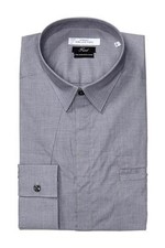 Versace Solid Color Grey Dress Shirt Size 42 IT / 16.5 US NWT $325