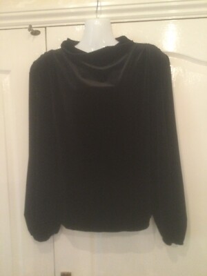RIVER Island velvet top padded shoulders size 16 RRP 40.00