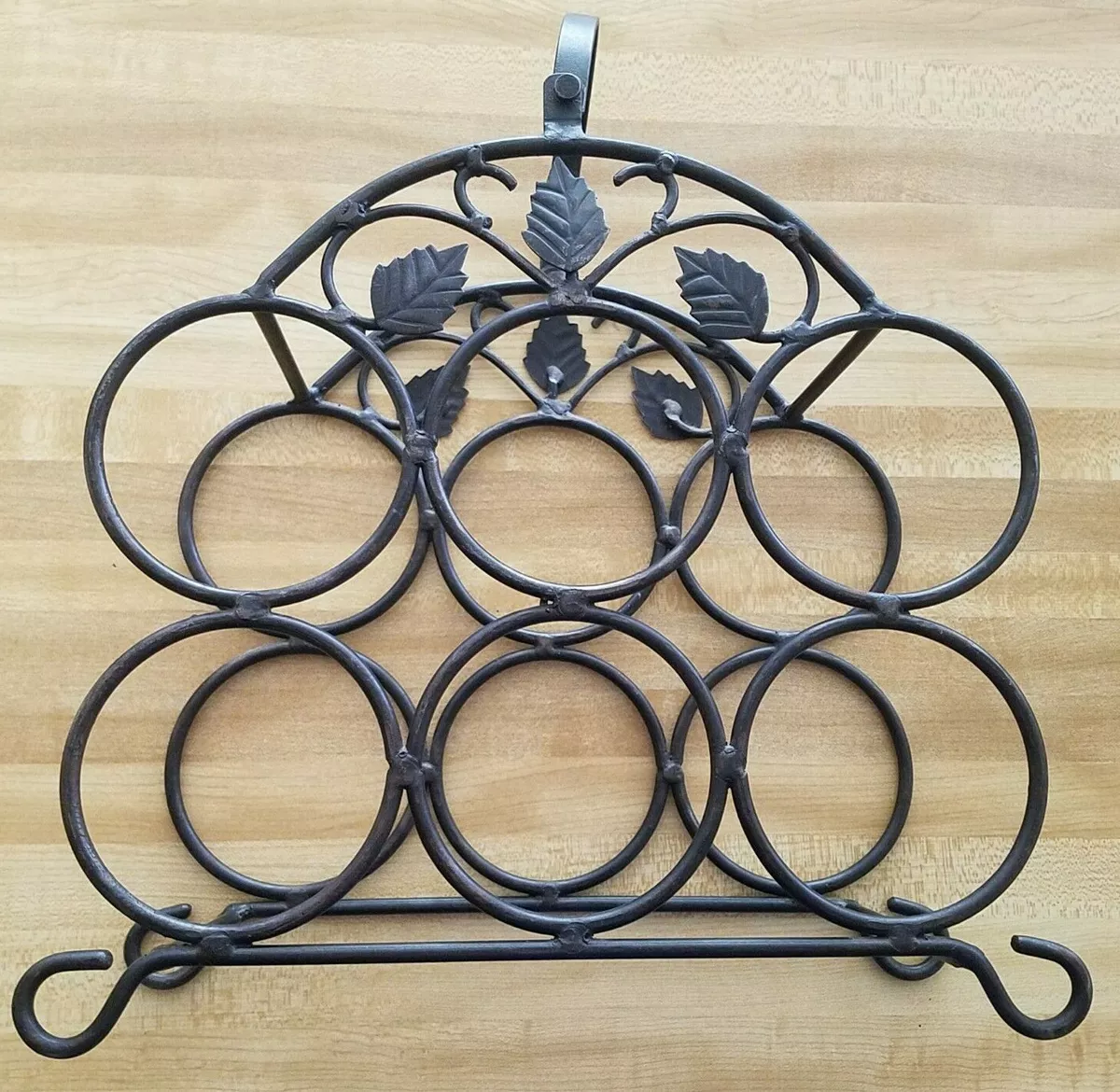 Vintage Wrought Iron Wine Rack