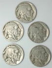 1921-P 1927-S 1927-D 1928-S 1929-S 5 Buffalo Indian Head Nickels Free Shipping