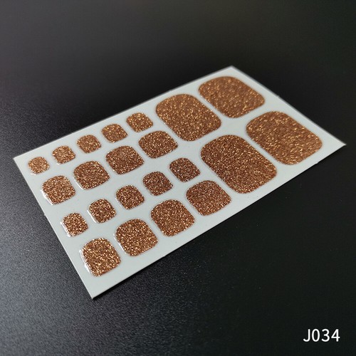 Nail Wraps Polish Art Foot Sparkling Glitter Nail Toe / Stickers Full Cover Full - Foto 5 di 26