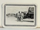 Vintage Photo WW1 US Military Trucks Soldiers Men Base Texas