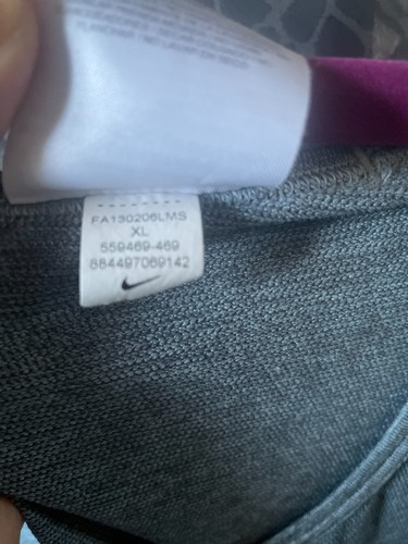 Nike Women's Two-tone Gray Long Sleeve Pullover with Wrist and Waistband XL - Picture 4 of 4