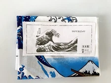 Japanese Tenugui Cotton Cloth Hokusai The Great Wave