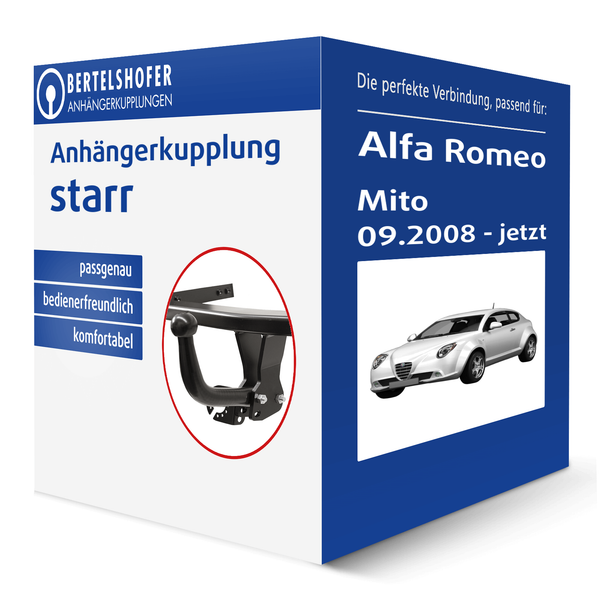 Auto Hak AnhäNgerkupplung Starr für Alfa Romeo Mito Typ 955 AHK-image