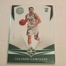 Panini 2020-21 Chronicles Limited Facundo Campazzo Nuggets #399 Rookie /99 Card. rookie card picture