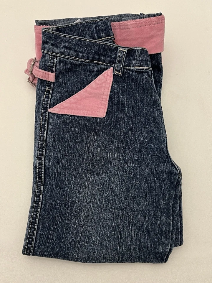 迪士尼灰姑娘公主女孩蓝色牛仔裤/裤子/底部/万圣节服装 6 码 — 第 3/4 张图片