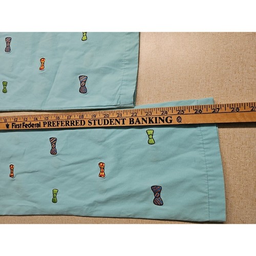 Castaway Nantucket Island Boys 12 Blue Teal Bow Tie Embroidered Chino Pants - Picture 8 of 8