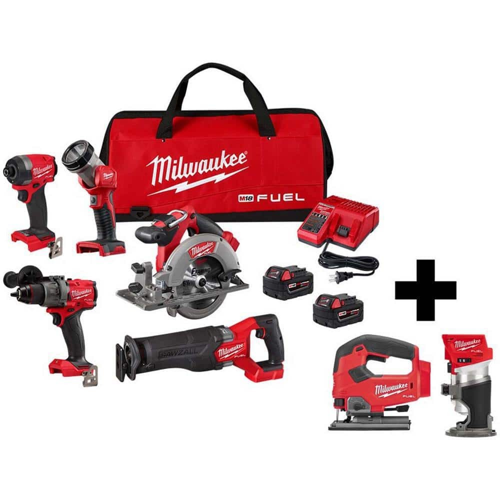 M18 FUEL 18V Brushless Cordless 5-Tool Combo Kit with Battery