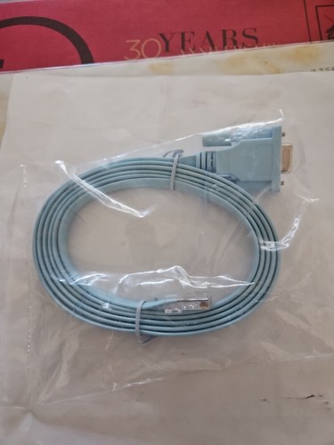 72-3383-01 Rev. A2 Cisco Rollover Console Cable Blue DB9 to RJ45 6 @ - Foto 1 di 1