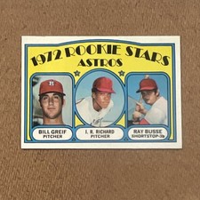 Topps 1972 Rookie Bill Greif J.R. Richard Ray Busse Astros #101 Baseball Card