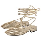 Womens Summer Low Heel Flat Sandals Walking Slingback Casual Lace up Shoes US10 — photo 1