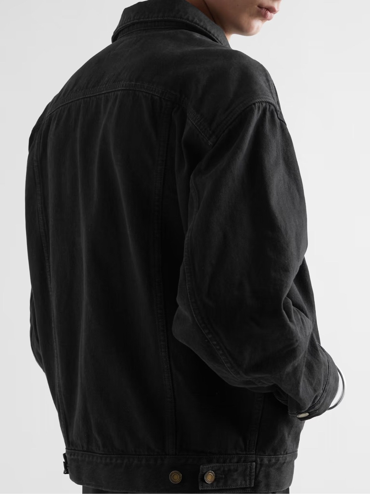 Giacca di jeans Saint Laurent Essentials colore nero