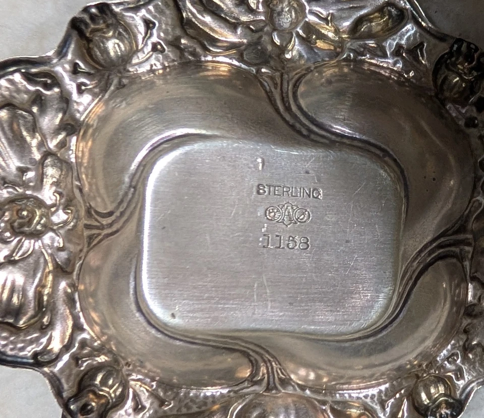 Набор закусок из стерлингового серебра ар-деко републикация Alvin редкие 5 шт. - Изображение 3 из 4