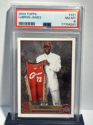 LeBron James Rookie 2003-04 Topps #221 RC PSA 8