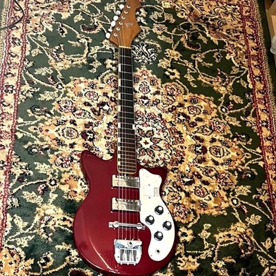 テスコ TEISCO MJ-2 サンバースト Electric Guitar Teisco MJ-2 Model Red Made in Japan with Hard Case