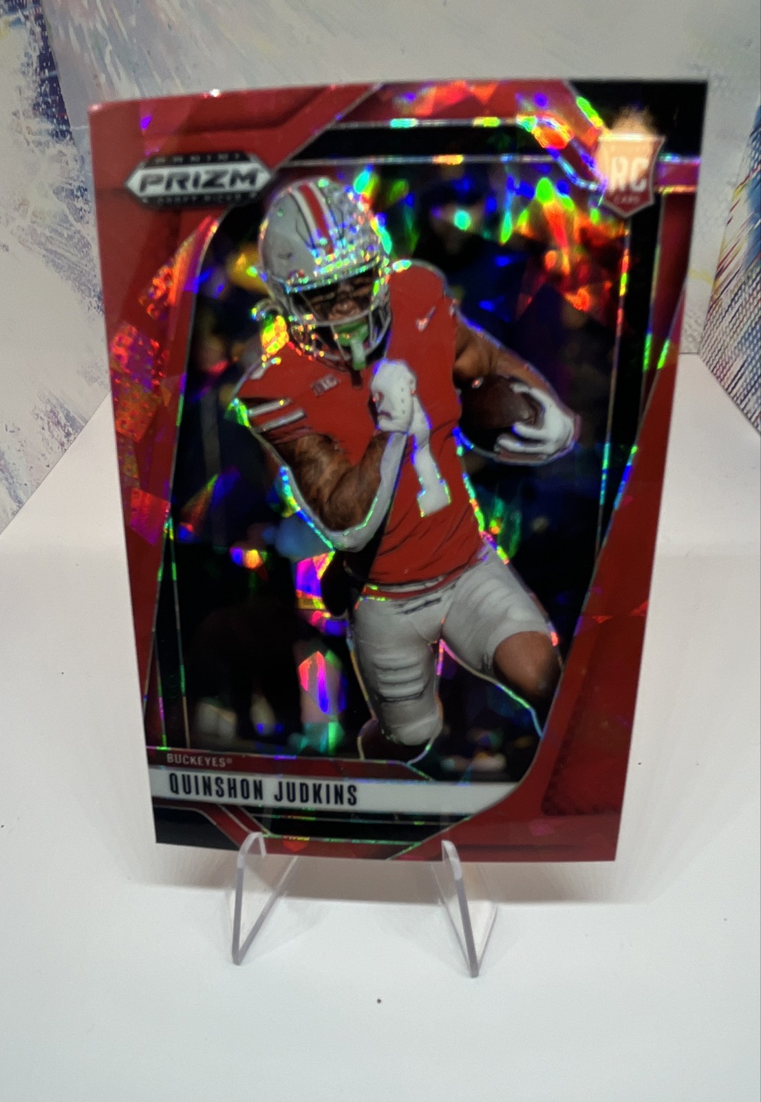 2025 Panini Prizm Draft Picks - Quinshon Judkins #84 Ruby Wave Prizm (RC)