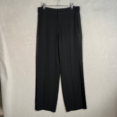 Club Monaco Black Wide-Leg Dress Pants Acetate/Viscose Womens Size 2