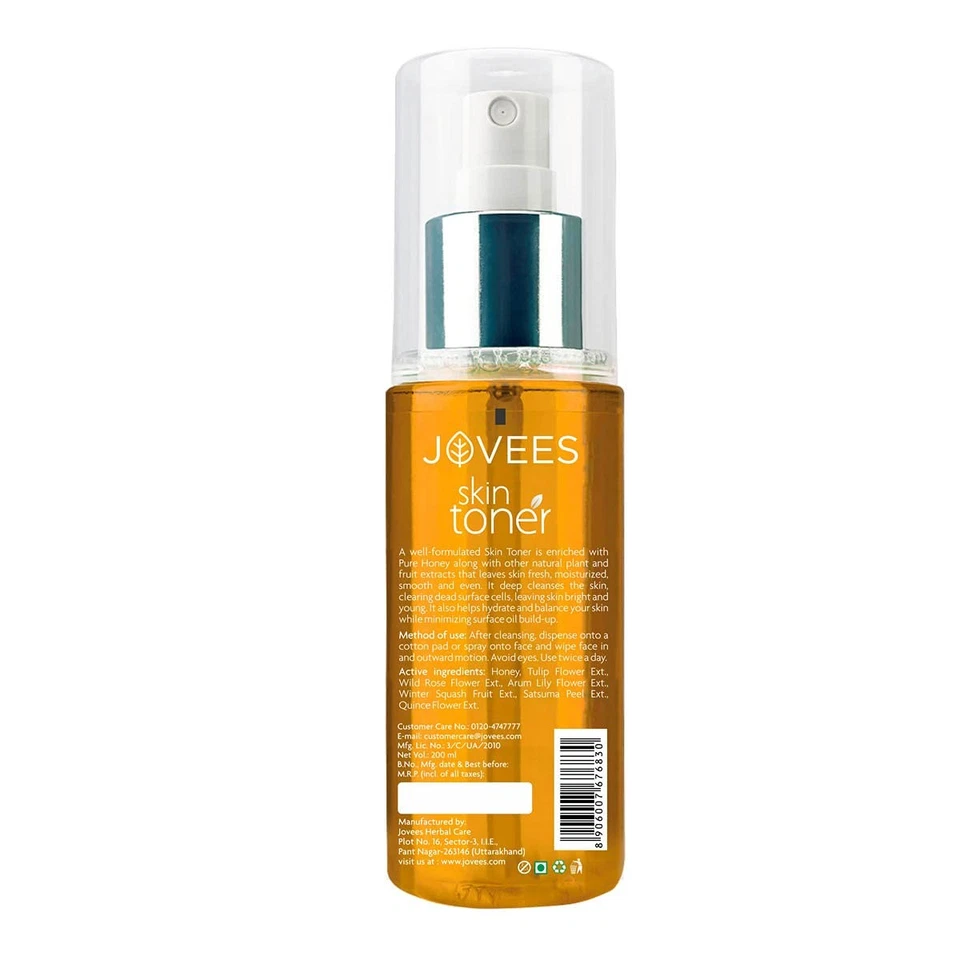 Jovees Herbal Honey Toner For Hydrated Glowing Skin Paraben Alcohol Free 200ml - Image 2 of 4