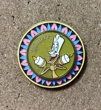 Disney Beauty & the Beast Dining Plate Spinning Blind Box LUMIERE Pin BoxLunch
