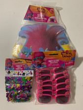 Trolls birthday party supplies confetti, hats, glasses favors NEW