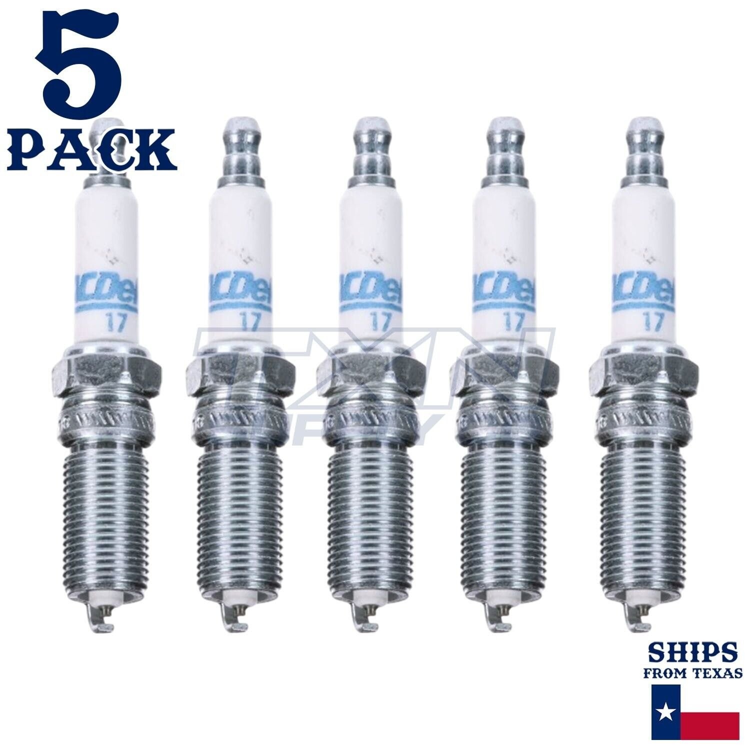 5 Pack GM ACDelco #17 RAPIDFIRE Platinum Spark Plugs
