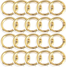 3/8 inch(10mm) Mini Round Snap Hooks Metal Spring O Ring Carabiner Clip DIY C...