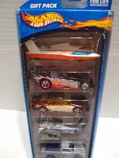 1998 HOT WHEELS FORCES OF NATURE GIFT PACK 5 CAR SET track Cars