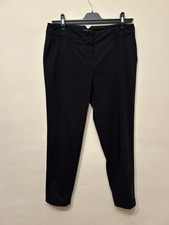 Mango Black Smart Tailored Cigarette Trousers - Slim Fit Size 12
