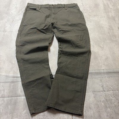 Dickies Mens Carpenter Pants Duck Relaxed Fit 38x30 Moss Green Straight