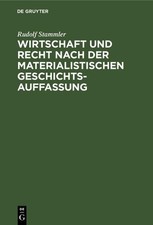 Rudolf Stammler Wirtschaft Und Recht Nach Der...