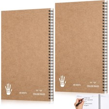 Jumbo LeftHanded Notebook 11"x8.5"  200 Pages Spiral Journal for School