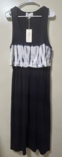 NWT Two By Vince Camuto Women's Marrakesh Mix Navy Tie Dye Maxi Dress - Size L