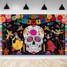 Day of the Dead Backdrop Dia De Los Muertos Photography Background Mexican Party