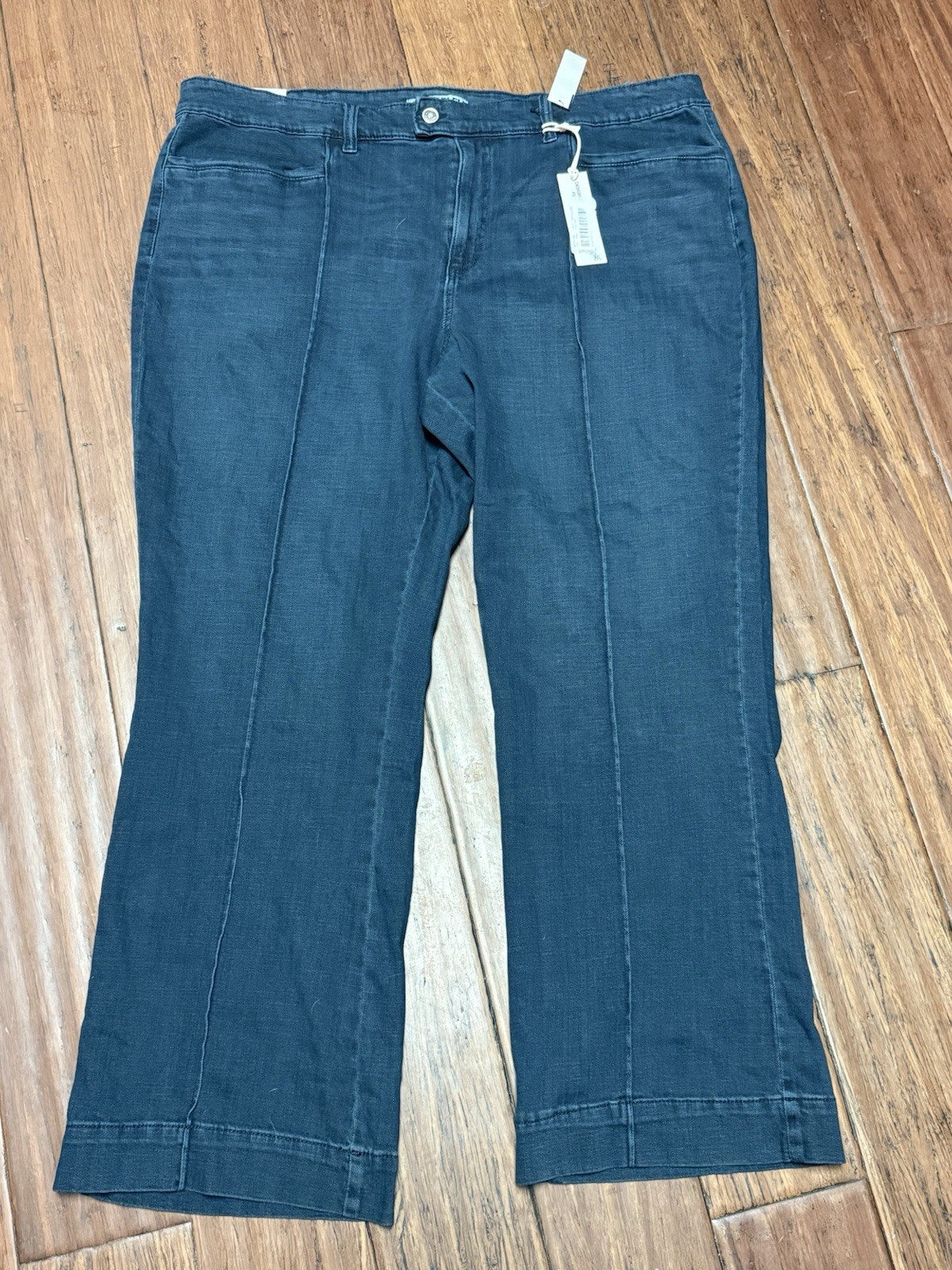 Pantalón de mezclilla Code Bleu pierna ancha para mujer 22W nuevo con etiquetas lavado Penélope oscuro