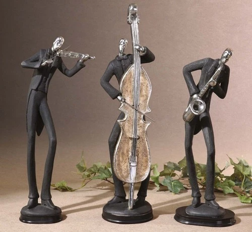 Musicians - 17.75 inch Figurine (Set of 3) - 5 inches wide by 4.38 inches deep - Picture 3 of 4
