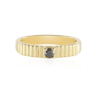 Cavill Silberring Damen 0,11Ct Schwarzer Diamant Brillantschliff Echtschmuck-