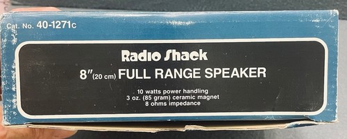 Radio Shack 8” Full Range Speaker 40-1271c NOS - Picture 7 of 7