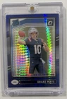 2024 Donruss Optic Football Drake Maye Blue Hyper Rookie 💎 Perfect Centering
