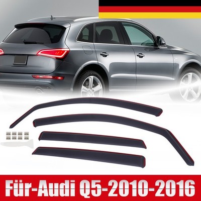 Windabweiser Regenabweiser Schwarz getönt Für Audi Q5 2009-2015 5-Türer 4-Tlg