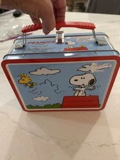 Peanuts Snoopy Woodstock Tin LunchBox, NMR Distribution, New