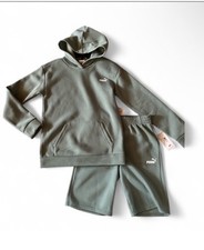 Puma Olive Hoodie and Shorts Set Size Large Big Boys