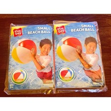 Lot of 2 - PLAY DAY BEACH BALL Ages 2 Inflated Size 13in Diameter NEW
