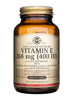 SOLGAR VITAMIN 268mg 400 IE - 100 Kapseln NATÜRLICHES VITAMIN E MIX TOCOPHEROL