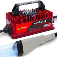 48V 15Amp Golf Cart Battery Charger for EZGO RXV  TXT with Upgraded 3-Pin Trian