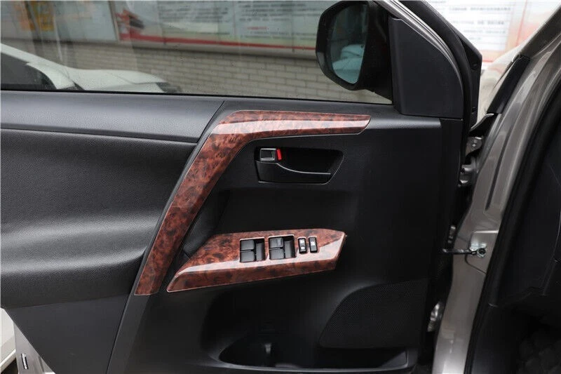 Отделочная полоска для подлокотника двери салона автомобиля для Toyota RAV4 2013-2018 годов выпуска из древесины - Изображение 4 из 4